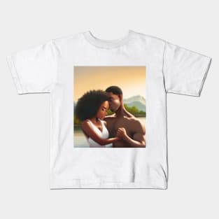 Everlasting Summer Love, Couple in Love, Valentines Day 2023. Kids T-Shirt